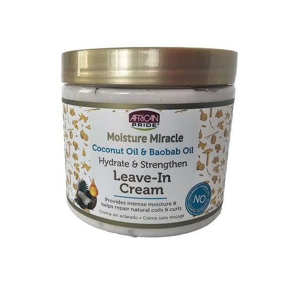 African Pride Moisture Miracle Leave In Cream Coconut Oil & Baobab Oil 15 oz - Picture 1 of 1